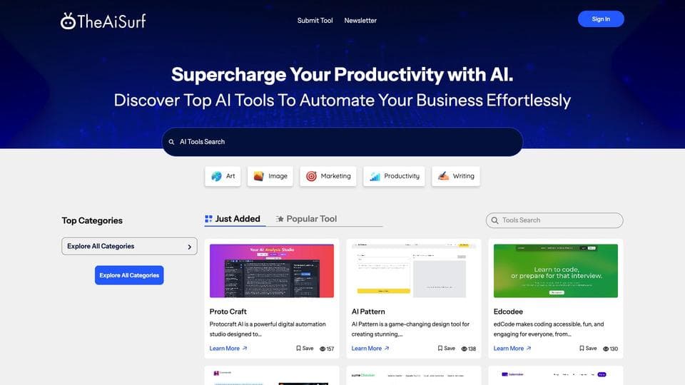 Free The AI Surf AI Tool image
